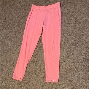 Pink Leggings with Button Detail